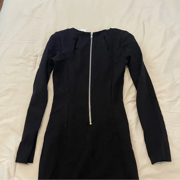 Bar III Classic Black Long Sleeve Dress Size S - Picture 6 of 6